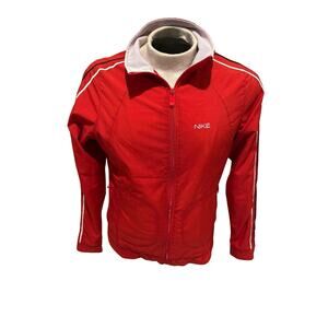 Vintage Y2K Nike Track Jacket Red White Black Stripe Full Zip Women M Malaysia